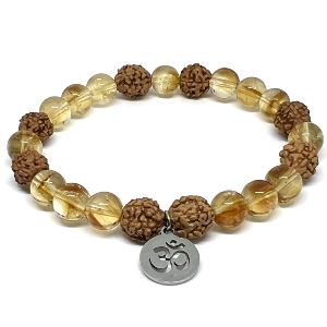 Minerální náramek citrín, rudraksha - ZEN